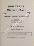 Book cover of Weekly Operating Notice containing Temporary Speed Restrictions, Engineering Arrangements, Signalling & Permanent Way Alterations, General Instructions and Notices, 18 to 24 July 1998 by Railtrack Midlands